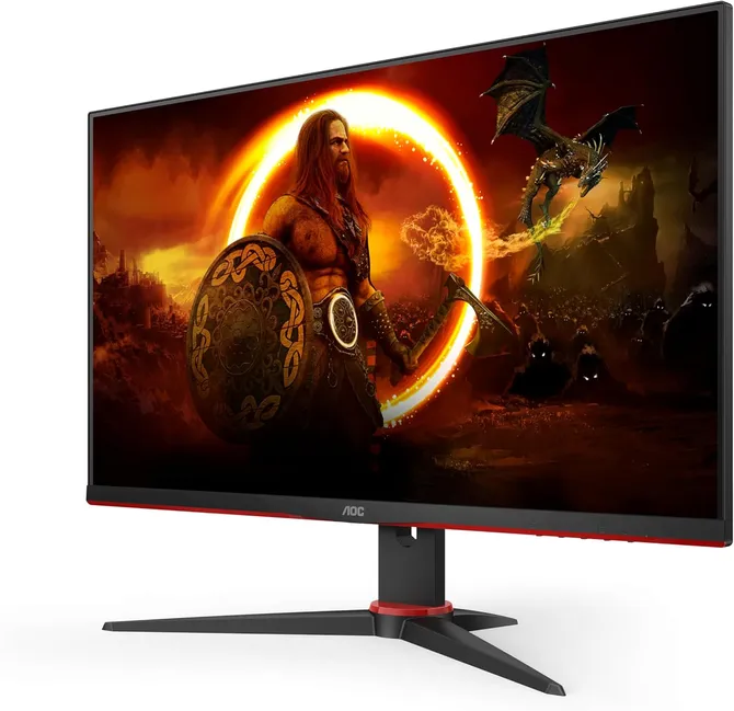 Monitor gaming AOC 24G2SPAE da 24 pollici con risoluzione Full HD, frequenza di aggiornamento di 165Hz e pannello IPS.