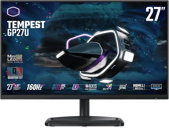 Cooler Master Tempest GP27U 27 pollici monitor 4K UHD con refresh rate 160Hz, HDR1000 e supporto G-Sync e FreeSync