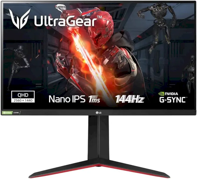 LG 27GN850 UltraGear Gaming Monitor 27 QuadHD Nano IPS 1ms HDR, 2560x1440, G-Sync Compatible e AMD FreeSync 144 Hz, HDMI 2.0, Display Port 1.4