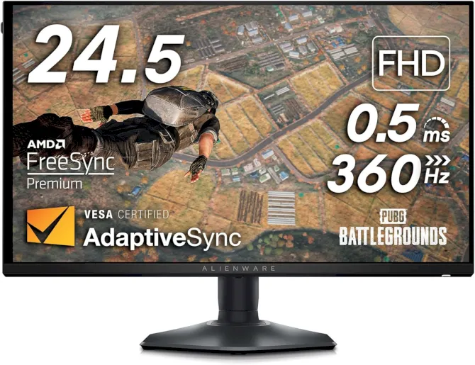 Alienware AW2521H Monitor G-Sync con risoluzione Full HD e refresh rate di 360Hz