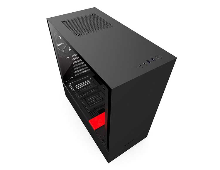 Case pc gaming atx mid tower nzxt ca-h500b-br
