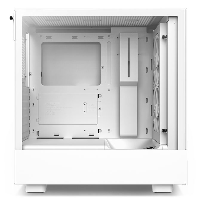 Case pc gaming NZXT H5 Elite bianco vista laterale