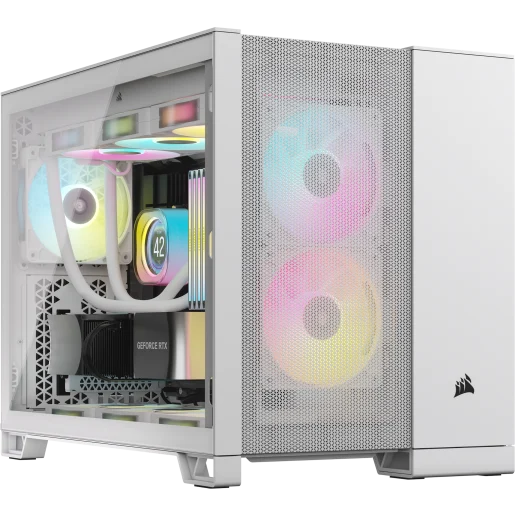 CORSAIR Case per PC Mid-Tower a doppia camera 2500D AIRFLOW - Bianco