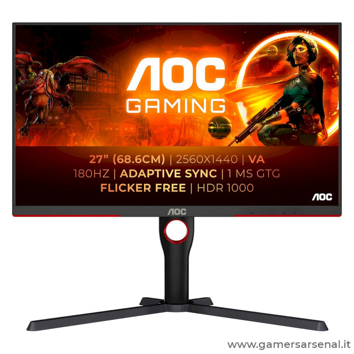 monitor gaming VA con alto contrasto statico HDR1000